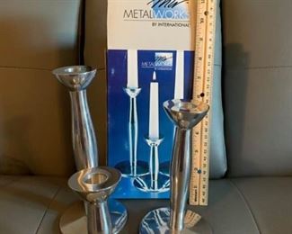 Deco Metalworks Candlesticks