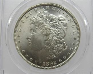 Yr: 1882-P
Origin: US
Denomination $1
Series: Morgan Dollar
Located in: Chattanooga, TN
PCGS MS65

**Sold as is Where is**