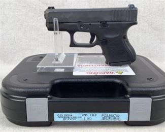 
Serial - BFXY262
Mfg - Glock
Model - 33 Gen 4
Caliber - 357 Sig
Barrel - 3.4"
Capacity - 9+1
Magazines - 3
Type - Pistol
Located in Chattanooga, TN
Condition - 3 - Light Wear
The GLOCK 33 offers convincing concealment capabilities, but with the formidable performance of the 357 SIG round. Meet the accurate, powerful and snappy Glock 33 with its ergonomic external controls and grip options.