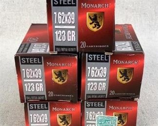 Mfg - (5 Times the Bid)
Model - Monarch Steel
Caliber - 7.62x39mm 123Gr.
Located in Chattanooga, TN
Condition - 1 - New
5 Times the bid 20rd packs of Monarch Steel 7.62x39 123Gr. FMJ ammunition. Total of 100rds.