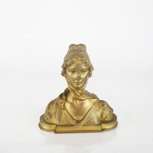0075 H. MILLER Female Bust Bronze
