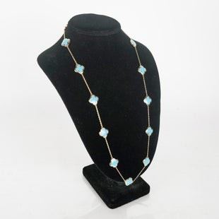 0210C 18K Turquoise Long Chain Necklace