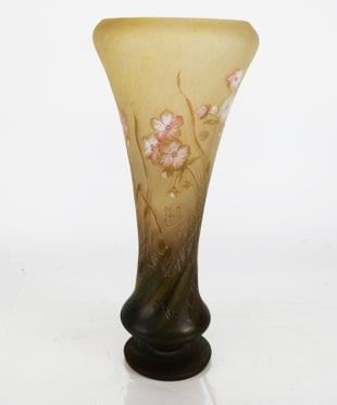 0247 Daum, Nancy Tall Footed Cameo Vase