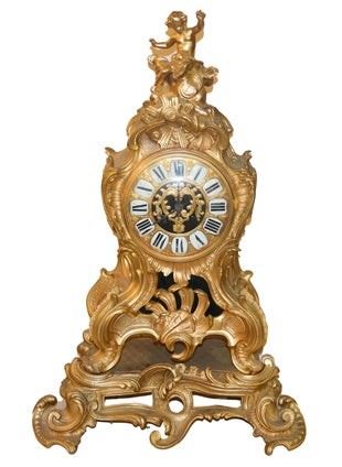 0088 Monumental Bronze Dore Mantel Clock