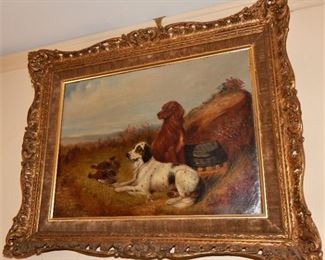 19th Century British Oil on canvas by listed animal painter Colin Roe Graeme (1858-1910). The painting is signed in the lower left corner and dated 1897. 