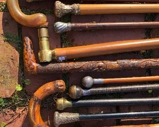 An exceptional collection of canes, walking sticks, riding crops, and swagger sticks