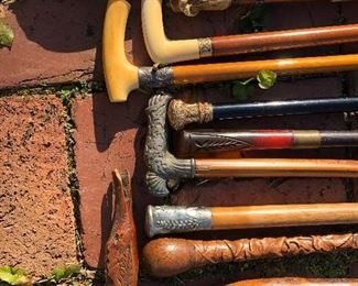 An exceptional collection of canes, walking sticks, riding crops, and swagger sticks