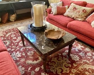 French marble top coffee table