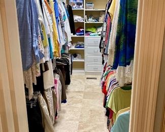 This house has multiple closets FILLED with clothes