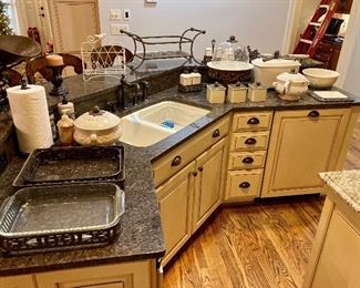 there is a large set of Gracious Goods kitchenware