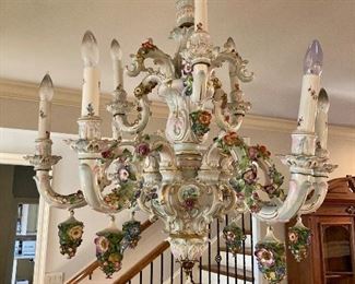 Large Dresden 10- light chandelier