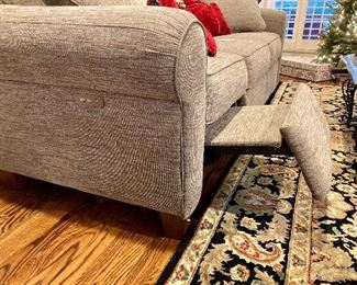 Electric reclining couch with usb charging ports