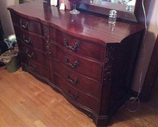 vintage mahogany dresser. 