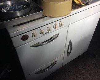 gas stove.   Old