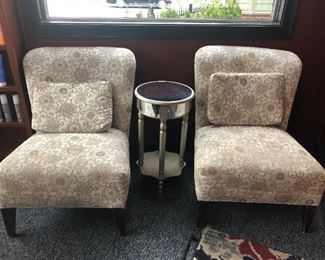 lovely soft beige/brown upholstered chairs