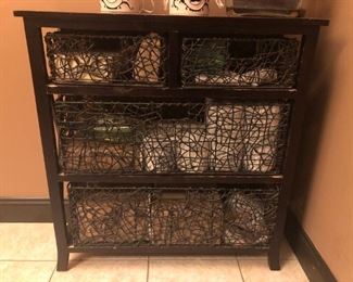 Wood Storage cabinet with twig style drawers