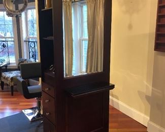 Stylist Station Towers - some double sided, some single sided. Could also be great inside a walk in closet or bathroom!