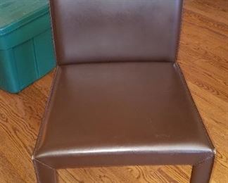 Set of 6 leather dining chairs