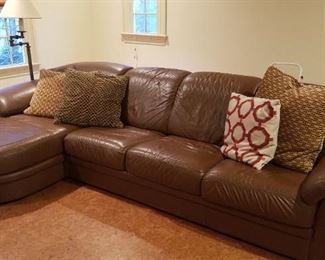 Custom leather sofa