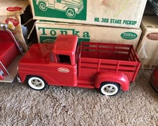 Vintage #308 Red Stake Pickup (two available, both with box)