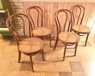 4 vintage cafe chairs