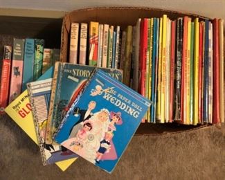 Vintage books and coloring books