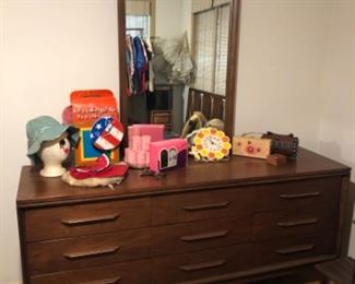 MCM mirrored dresser