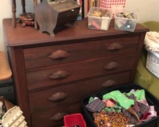 craft items, vintage fabric