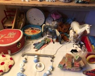 Vintage dolls and toys