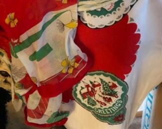Vintage xmas linens