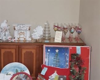 Christmas Decorations, Glassware, Figurines, Etc.