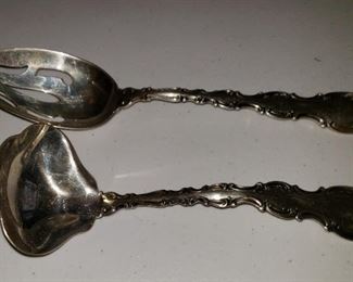Sterling Flatware Slotted Server and Ladle