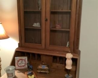Pine secretary desk