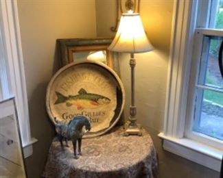 Decorative lamp ,mirror and clock