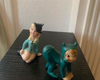 Vintage Ries Japan ceramic pixies 