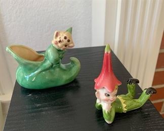 Vintage Ries Japan ceramic pixies 