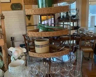 stemware, dinnerware, jars, kitchen items 
