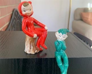 Vintage Ries Japan ceramic pixies 