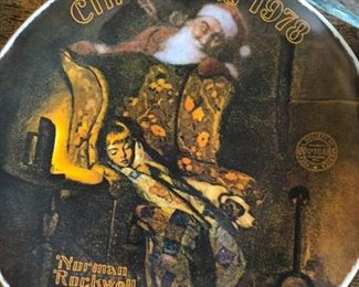 decorative plate, Norman Rockwell, Christmas 1978