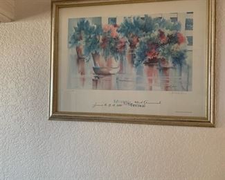 Janice Wurn signed and framed limited print from the Edmonds Art Festival 