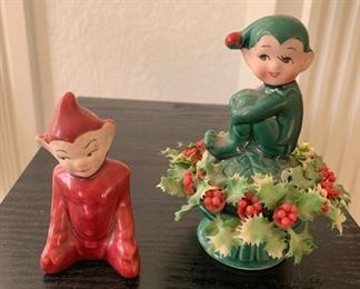 Vintage Ries Japan ceramic pixies 