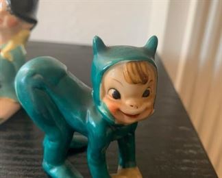 Vintage Ries Japan ceramic pixies 