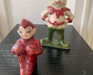 Vintage Ries Japan ceramic pixies 