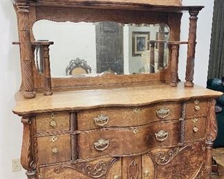 Antique oak sideboard