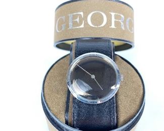 GEORG JENSEN Watch with Black Strap # 224