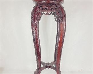Chinese Rosewood Marble Top Stand 