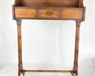 Antique Mahogany Book Trough Accent Table