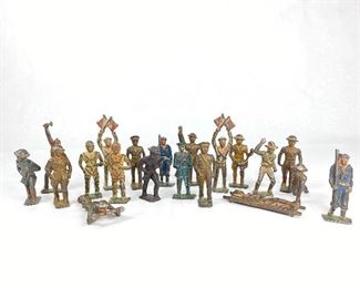 (20) Antique Metal Toy Soldiers
