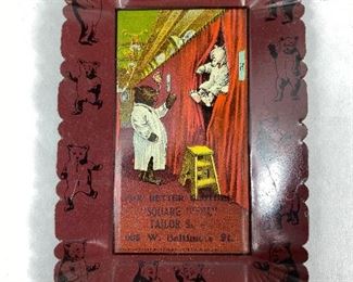 Antique Roosevelt Bear Tin Tip Tray