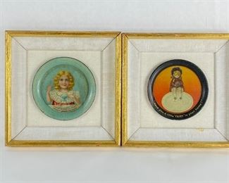(2) Antique Tin Tip Trays - Have Some Junket